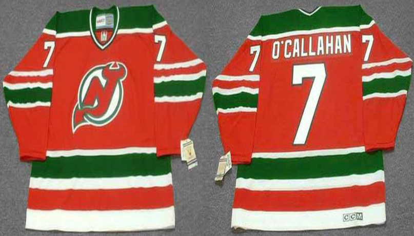 2019 Men New Jersey Devils #7 O Callahan red CCM NHL jerseys->new jersey devils->NHL Jersey